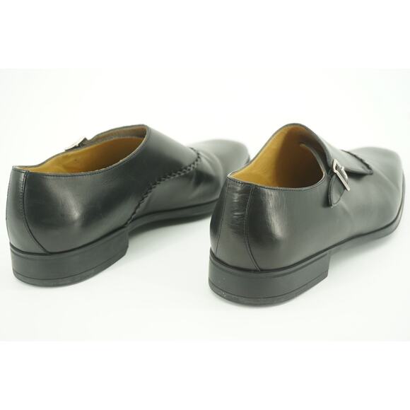 Sutor Mantellassi Marzio Black Leather Monk Strap Loafers Size 10 slip on $565 - Picture 3 of 10